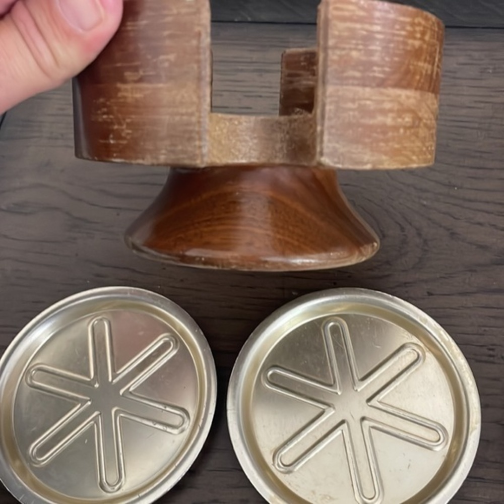 Solid American Walnut Coaster Set- Vintage‎ - Picture 6 of 10